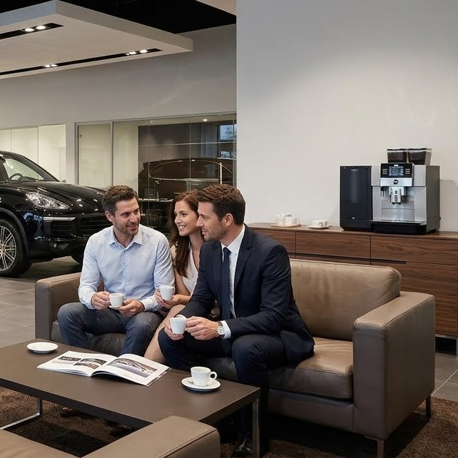 Dealership coffee setup